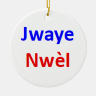Haïtiaans prettig kerstfeest keramisch ornament