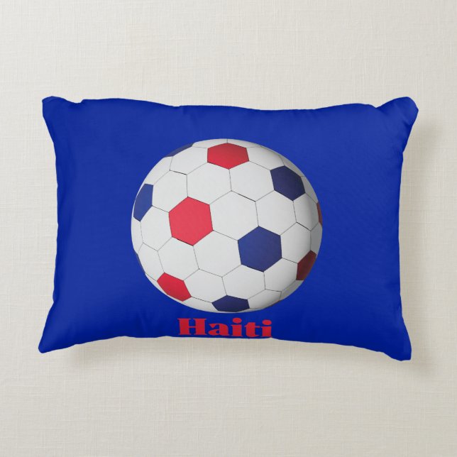 Haïtiaans Voetbal Accent Kussen (Achterkant)