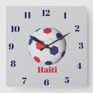 Haïtiaans Voetbal Vierkante Klok
