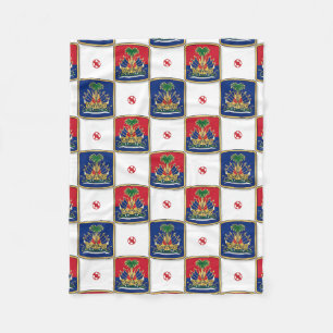 Haïtiaans Wapen Schaakbord Patroon — Haïtiaans Fleece Deken