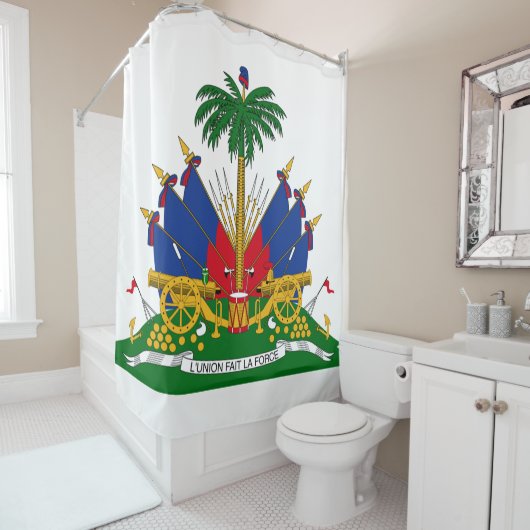Haïtiaans wapenschild (Haïti) Douchegordijn (In situ)