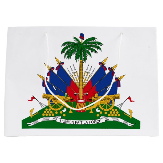 Haïtiaans wapenschild (Haïti) Groot Cadeauzakje (Voorkant)