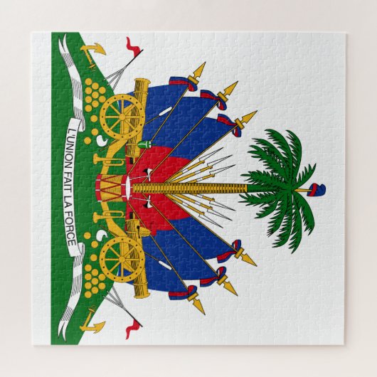 Haïtiaans wapenschild (Haïti) Legpuzzel (Horizontaal)