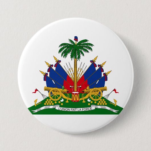 Haïtiaans wapenschild (Haïti) Ronde Button 7,6 Cm (Voorkant)