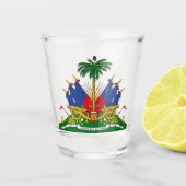 Haïtiaans wapenschild (Haïti) Shot Glas (Voorkant)