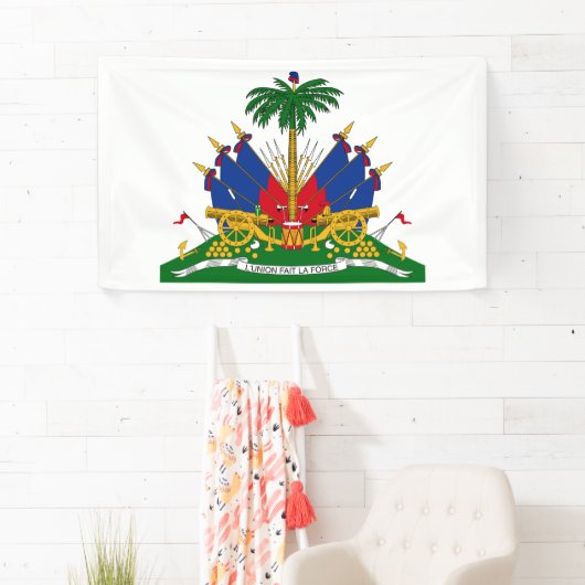 Haïtiaans wapenschild (Haïti) Spandoek (Insitu)