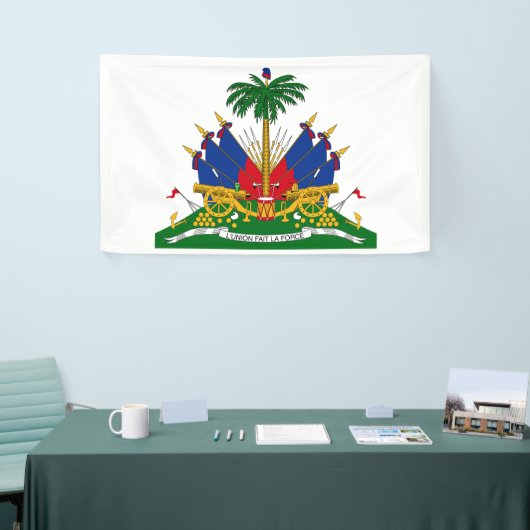 Haïtiaans wapenschild (Haïti) Spandoek (Beurs)