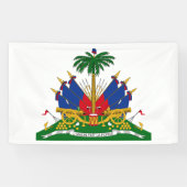 Haïtiaans wapenschild (Haïti) Spandoek (Horizontaal)