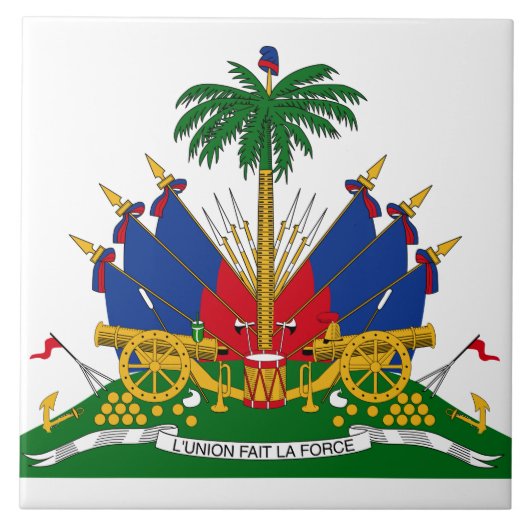 Haïtiaans wapenschild (Haïti) Tegeltje (Voorkant)