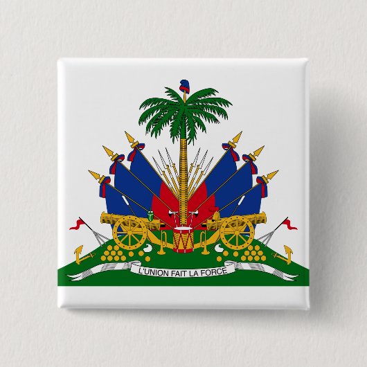 Haïtiaans wapenschild (Haïti) Vierkante Button 5,1 Cm (Voorkant)