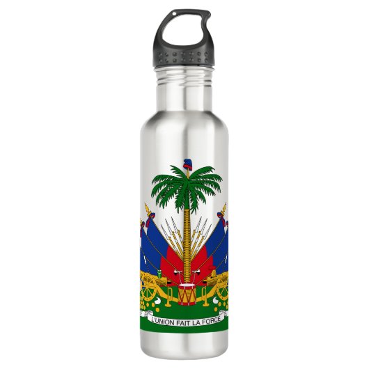 Haïtiaans wapenschild (Haïti) Waterfles (Voorkant)