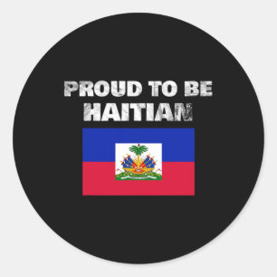 haïtiaans zijn-haïtiaanse vlag anti racisme ronde sticker