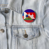 Haïtiaanse Cambodjaanse vlag | Haïti HalfCambodjaa Ronde Button 5,7 Cm (In situ)