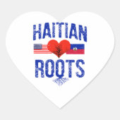 Haïtiaanse design hart sticker (Voorkant)