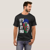 Haïtiaanse en Algerijnse mix DNA vlag erfgoed T-shirt (Voorkant volledig)