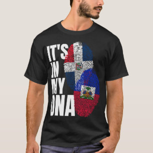 Haïtiaanse en Dominicaanse Mix DNA-vlag - Erfgoed  T-shirt