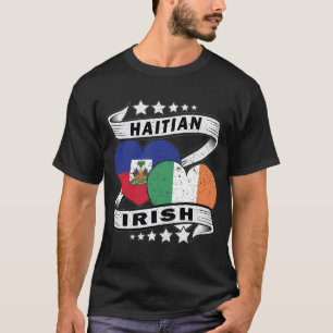 Haïtiaanse en Ierse vlag T-shirt