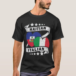 Haïtiaanse en Italiaanse vlag T-shirt