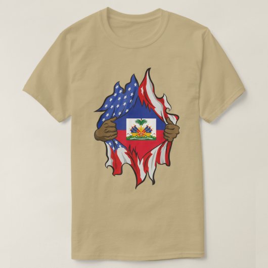 Haïtiaanse erfgoedmaand 1804 Amerikaanse Haïtiaans T-shirt (Design voorkant)