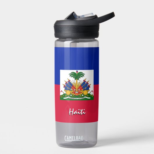 Haïtiaanse fles, patriottische Haïtiaanse vlag Waterfles (Links)