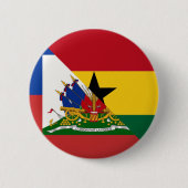 Haïtiaanse Ghanese vlag | Half Haïti Ghana Ronde Button 5,7 Cm (Voorkant)
