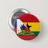 Haïtiaanse Ghanese vlag | Half Haïti Ghana Ronde Button 5,7 Cm (Voorkant /achterkant)