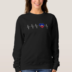 Haïtiaanse hartslag Ik hou van Haïti Flag Heart  Trui