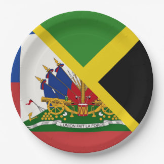 Haïtiaanse Jamaicaanse vlag | Halve Jamaica Haïti Papieren Bordje