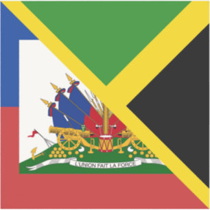 Haïtiaanse Jamaicaanse vlag Halve Jamaica Haïti Sticker
