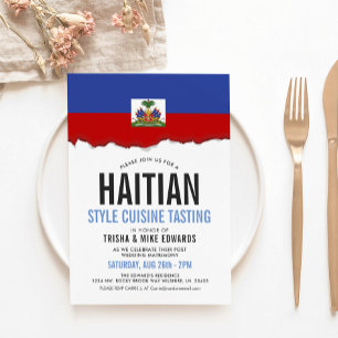 Haïtiaanse keuken   Party Flag Uitnodigen Kaart