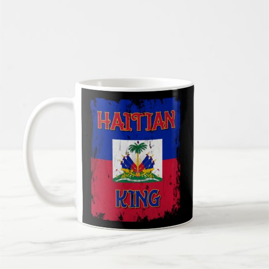 Haïtiaanse koning Haïti - vlag Embleem - wapenschi Koffiemok (Links)