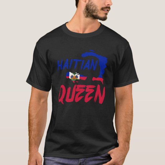Haïtiaanse koningin trots en onafhankelijk Haïti P T-shirt (Voorkant)
