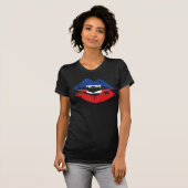 Haïtiaanse lippen ontwerpen voor vrouwen. t-shirt (Voorkant volledig)