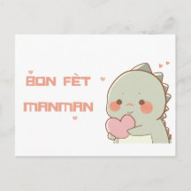 Haïtiaanse Moederdag Groet met Cartoon Dino