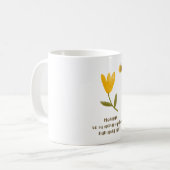 Haïtiaanse Moederdag: Waterverf bloem en bij Koffiemok (Voorkant links)