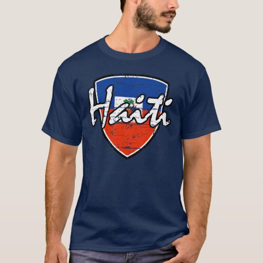 Haïtiaanse noodlijdende vlag t-shirt (Voorkant)