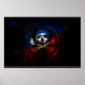 Haïtiaanse oorlogsvlag - DRAPO TOUSSAINT - Drapeau Poster (Voorkant)