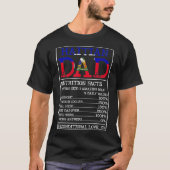 Haïtiaanse pap Nutrition Feit Funny Haiti Fathers T-shirt (Voorkant)