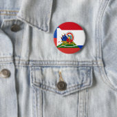 Haïtiaanse Paraguayaanse vlag | Haïti Paraguay Ronde Button 5,7 Cm (In situ)