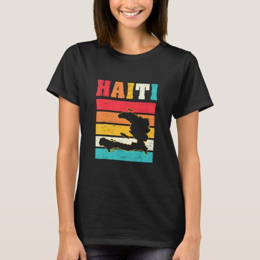 Haïtiaanse Pride Island - kaart voor de Amerikaans T-shirt (Voorkant)