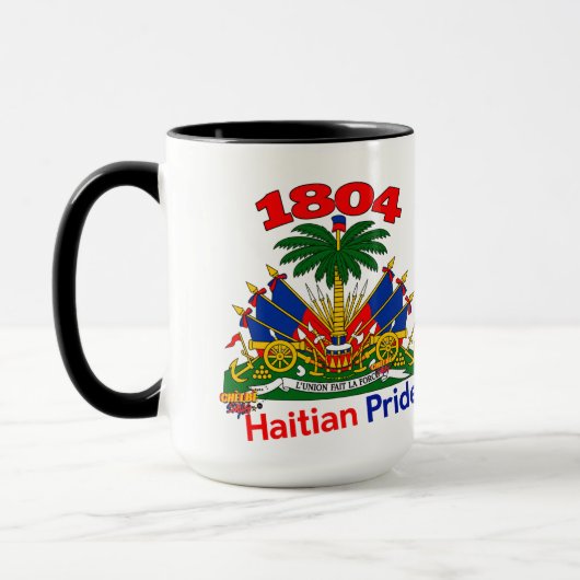 **Haïtiaanse Sfeer | 1804 Wapen Twee-Tons Mok** Mok (Links)