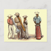 Haïtiaanse straatmuzikanten briefkaart (Voorkant)