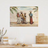 Haïtiaanse straatmuzikanten poster (Keuken)