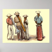 Haïtiaanse straatmuzikanten poster (Voorkant)