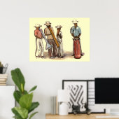 Haïtiaanse straatmuzikanten poster (Thuiskantoor)