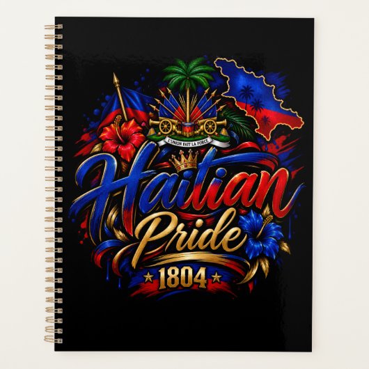 Haïtiaanse Vibes | Haïtiaanse Trots 1804 Planner (Voorkant)