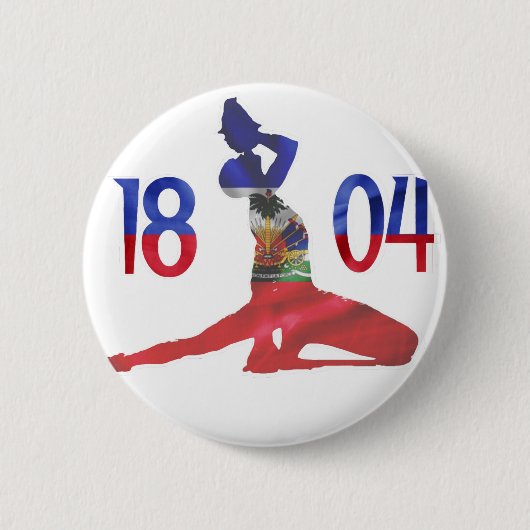 Haïtiaanse vlag 1804 Neg Mawon | Haïtiaanse onafha Ronde Button 5,7 Cm (Voorkant)