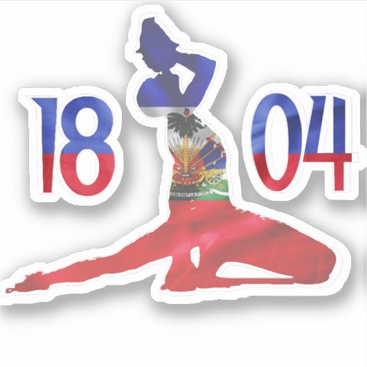 Haïtiaanse vlag 1804 Neg Mawon | Haïtiaanse onafha Sticker (Voorkant)