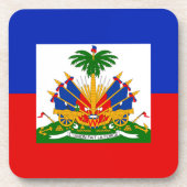 Haïtiaanse vlag bier onderzetter (Voorkant)