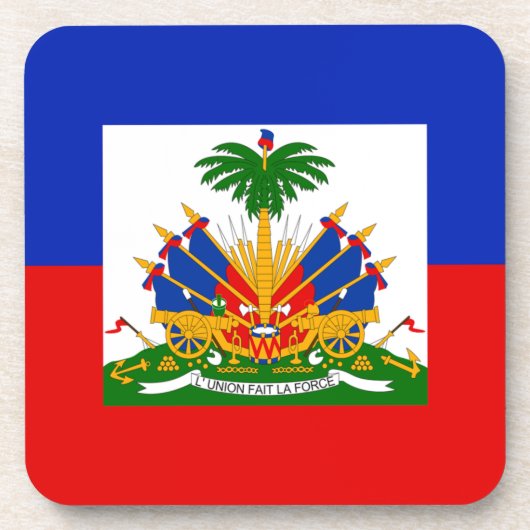 Haïtiaanse vlag bier onderzetter (Voorkant)